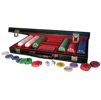 Leather Case Professional Poker Set 300 Chips